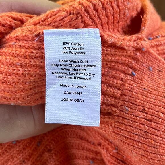 Talbots Orange Turtleneck Confetti Sweater Size XS - Picture 7 of 7
